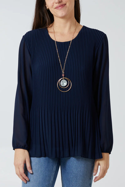 Paula Pleated Blouse - More Colours Available