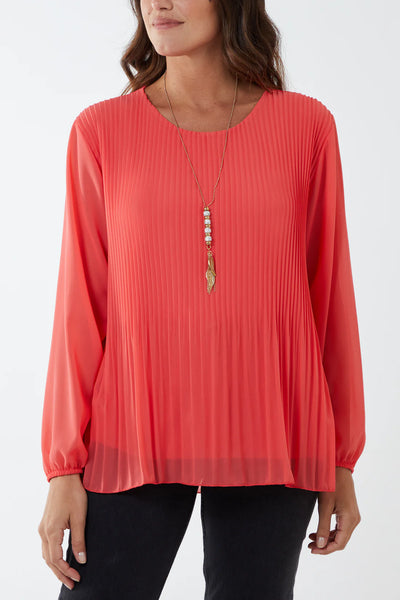 Paula Pleated Blouse - More Colours Available