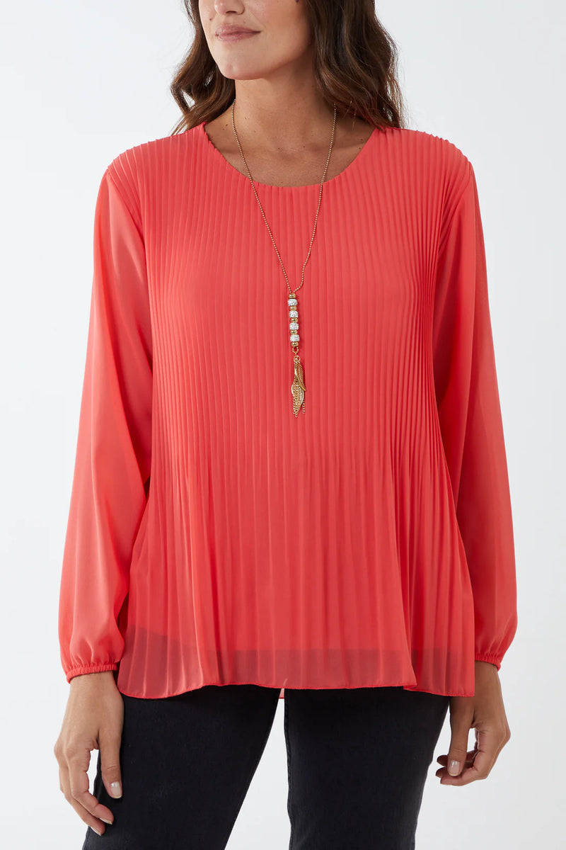 Paula Pleated Blouse - More Colours Available