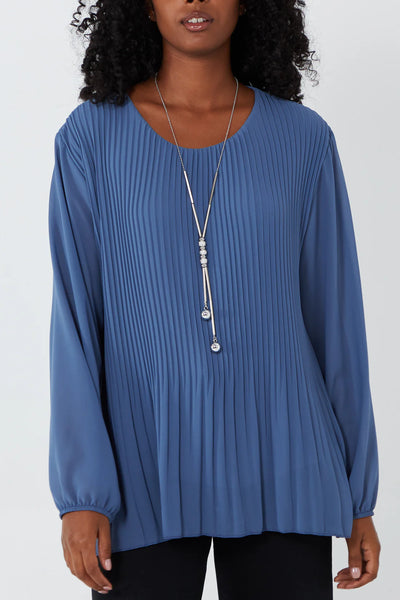 Paula Pleated Blouse - More Colours Available