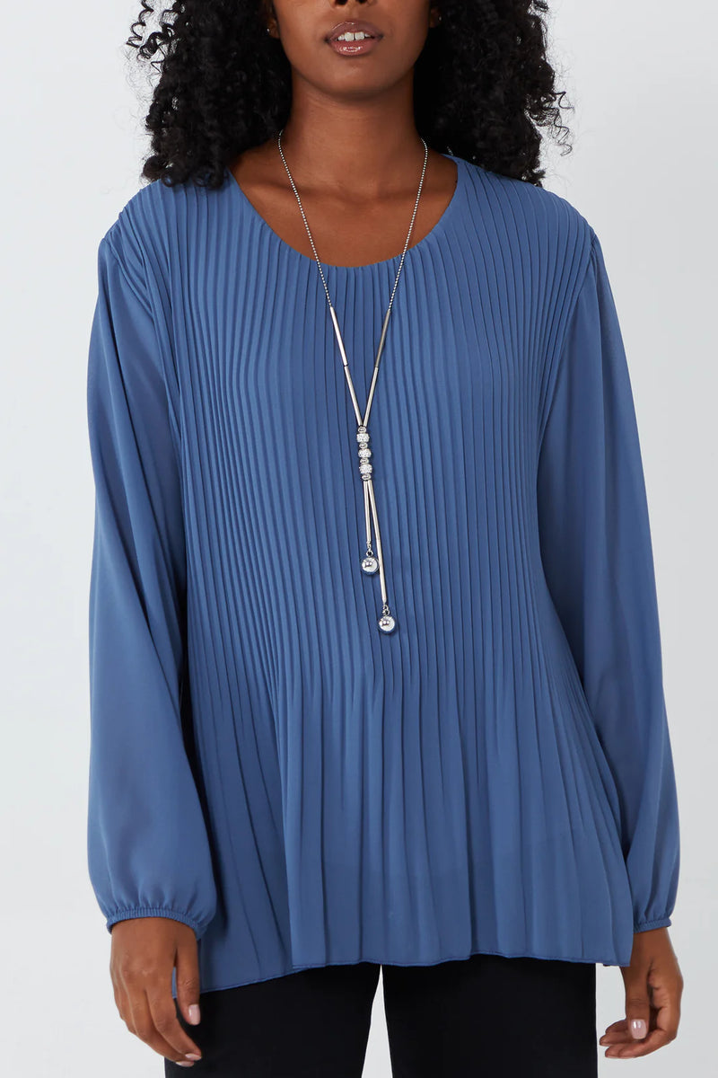 Paula Pleated Blouse - More Colours Available