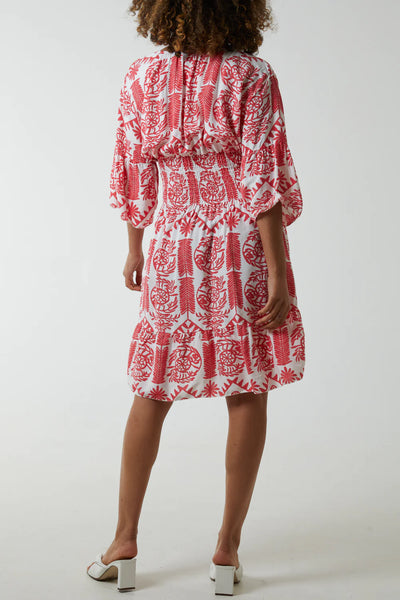 Alison Baroque Elastic Mini Dress - More Colours Available