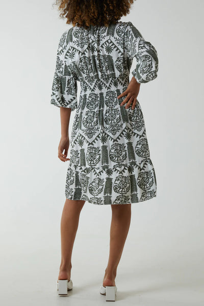 Alison Baroque Elastic Mini Dress - More Colours Available