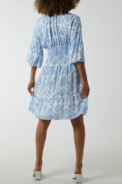 Alison Baroque Elastic Mini Dress - More Colours Available