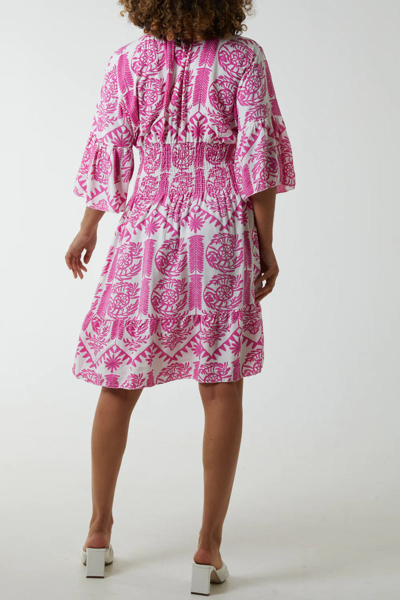 Alison Baroque Elastic Mini Dress - More Colours Available