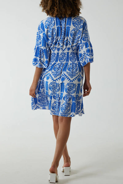 Alison Baroque Elastic Mini Dress - More Colours Available