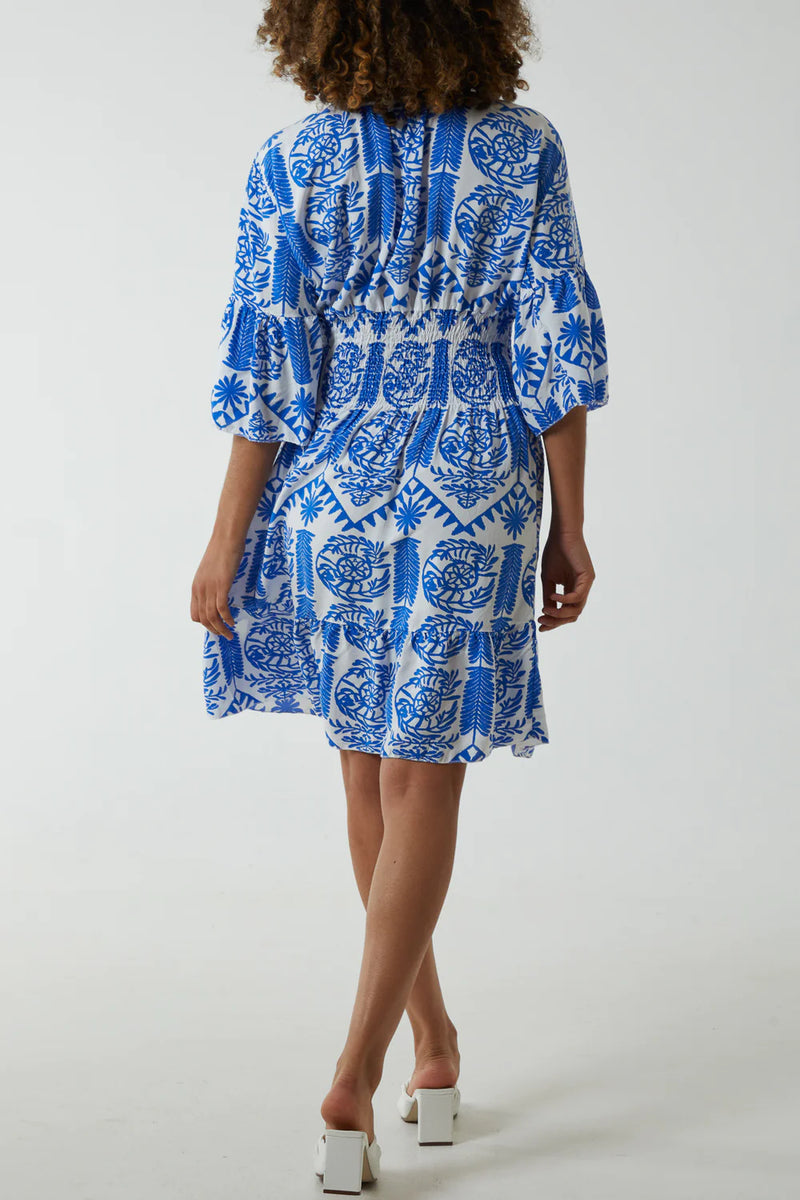 Alison Baroque Elastic Mini Dress - More Colours Available