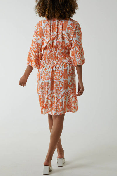 Alison Baroque Elastic Mini Dress - More Colours Available
