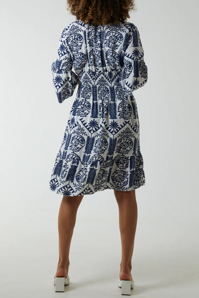 Alison Baroque Elastic Mini Dress - More Colours Available