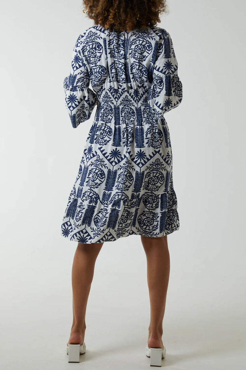 Alison Baroque Elastic Mini Dress - More Colours Available