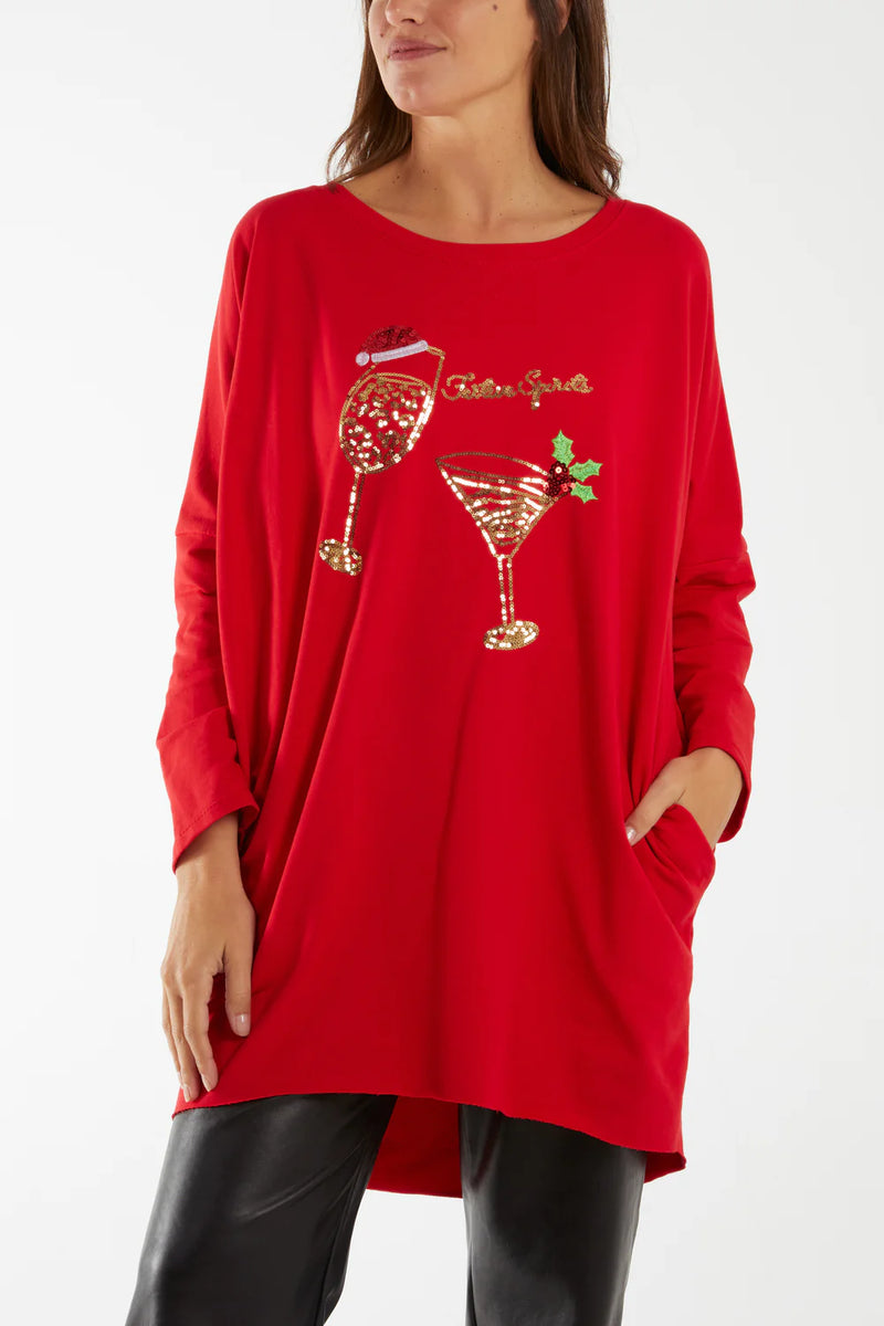 Festive Glasses Christmas Jumper - More Colours Available