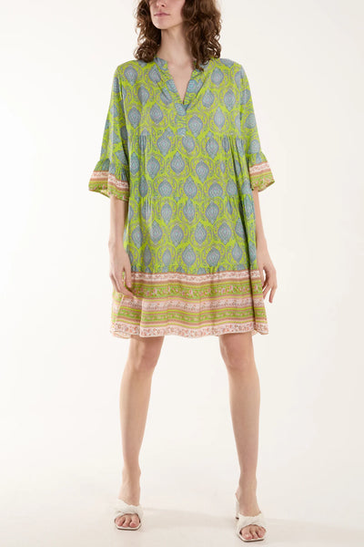 Georgia Paisley Tiered Smock Dress - More Colours Available