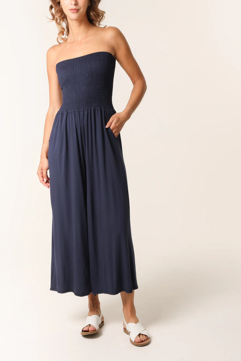 Bethany Bandeau Shirred Jumpsuit - More Colours Available