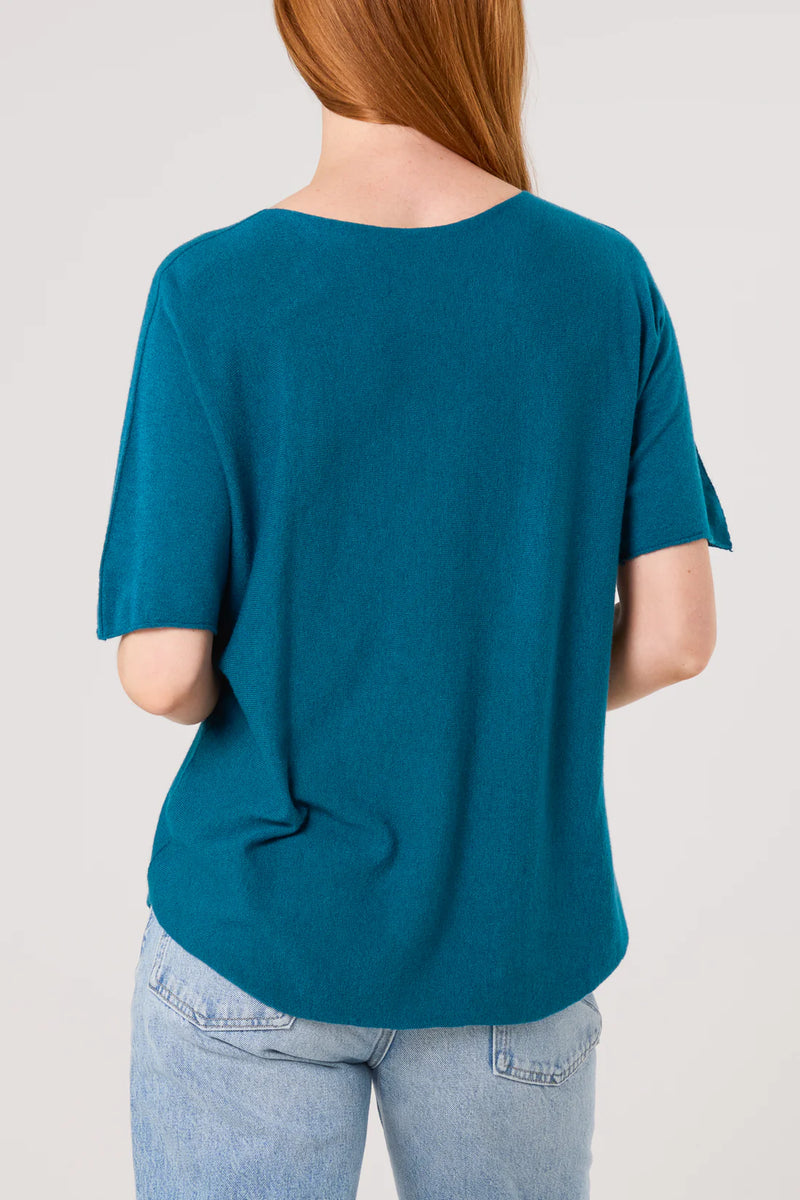 Rosa Raw Edge Short Sleeve Jumper - More Colours Available