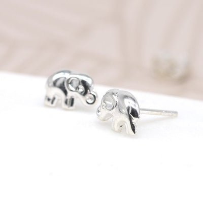 Sterling Silver Elephant Earrings