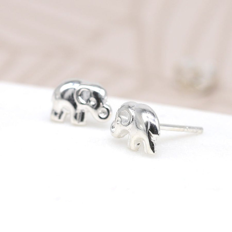 Sterling Silver Elephant Earrings