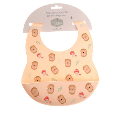 Hedgehog Catch It Silicone Bib