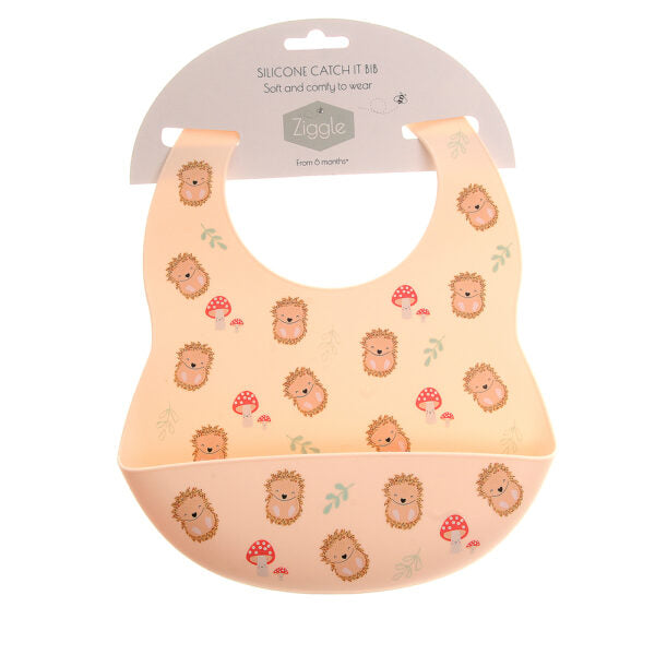 Hedgehog Catch It Silicone Bib