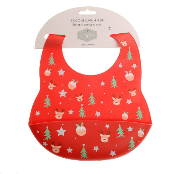 Christmas Catch It Silicone Bib