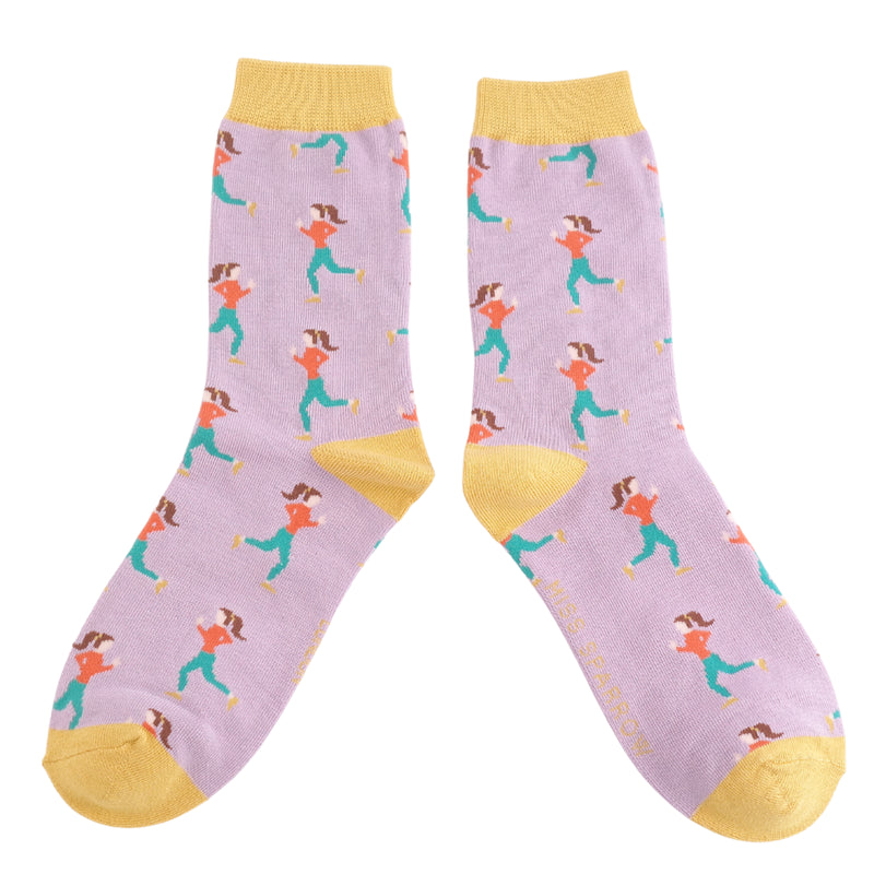 Jogging Lilac Bamboo Socks