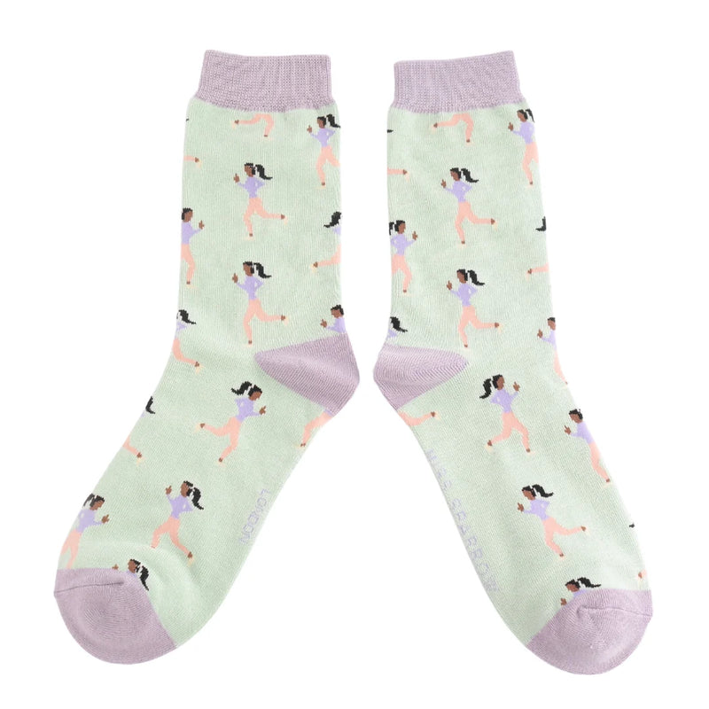 Jogging Mint Bamboo Socks
