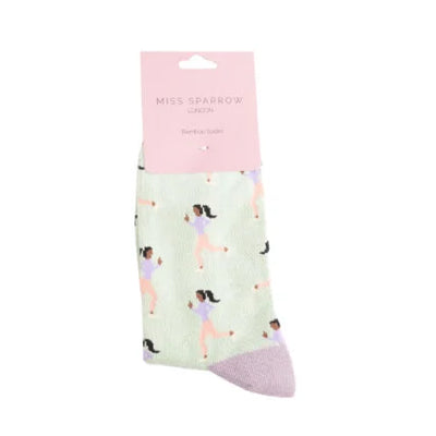 Jogging Mint Bamboo Socks