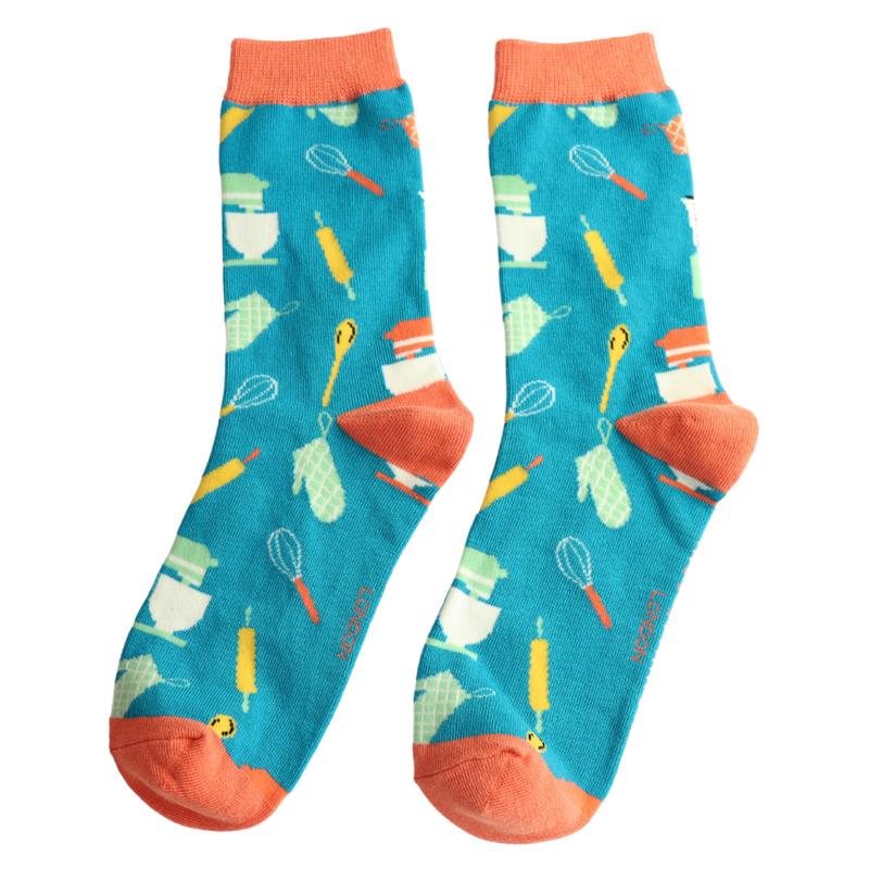 Home Baker Teal Bamboo Socks