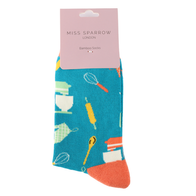 Home Baker Teal Bamboo Socks