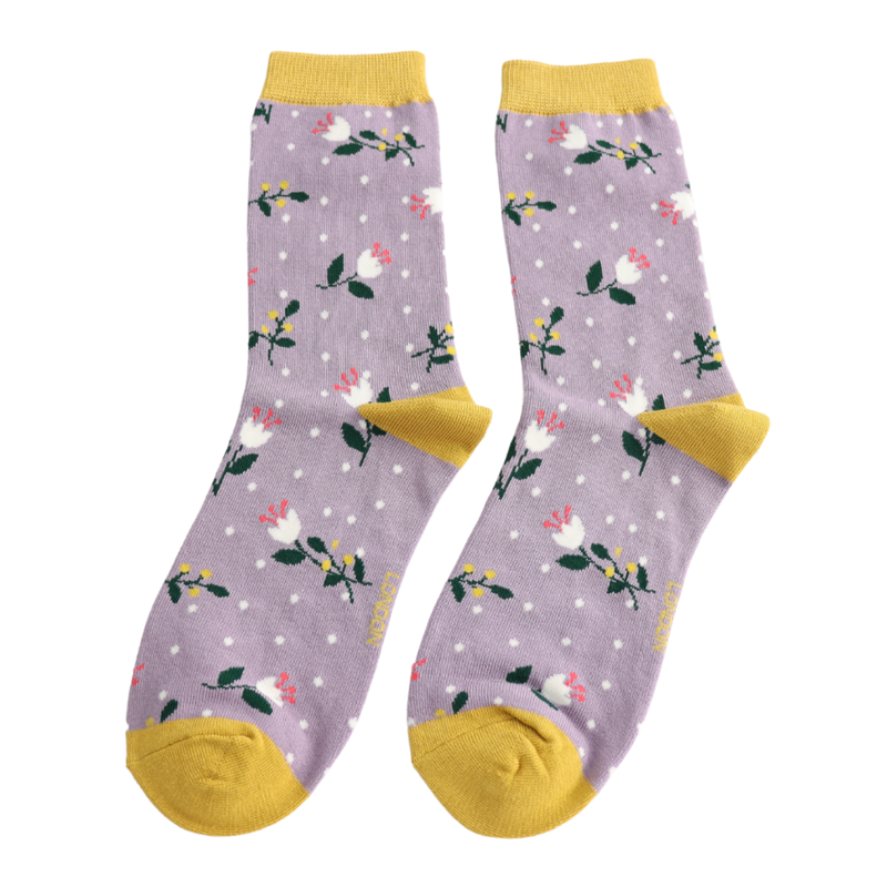 Buds & Berries Lavender Bamboo Socks