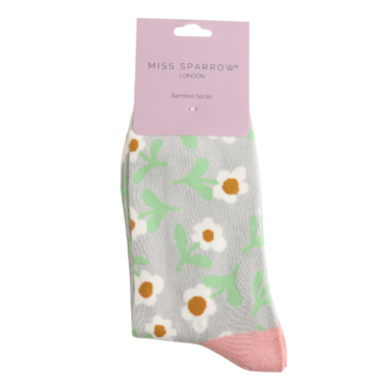 Lazy Daisy Silver Bamboo Socks