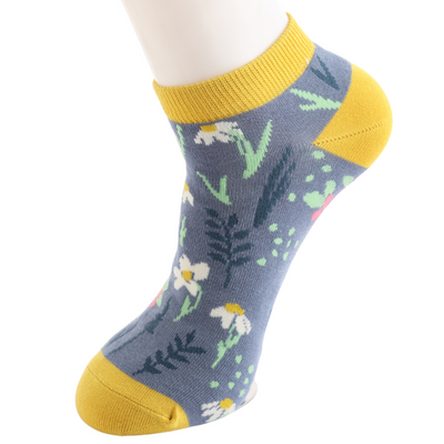 Meadow Denim Bamboo Trainer Socks
