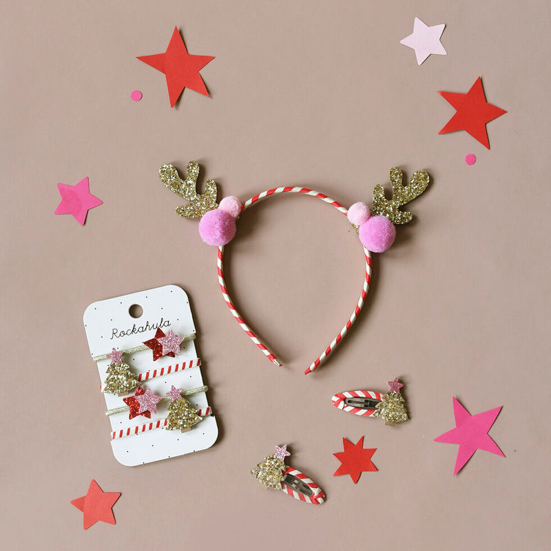 Stripy Pom Pom Headband