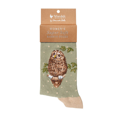 'Treetops' Owl Bamboo Socks
