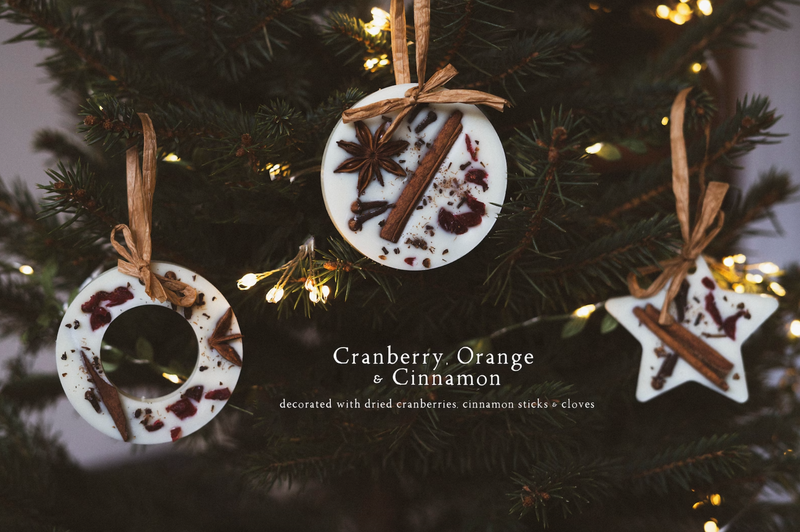 Cranberry, Orange & Cinnamon Tree Decorations & Wax Melts