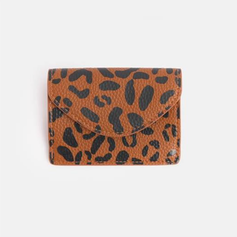 Tan Leopard Envelope Card Holder