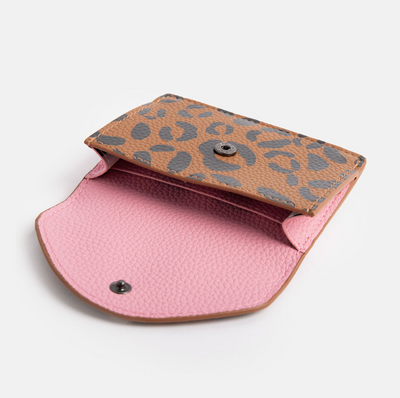 Tan Leopard Envelope Card Holder