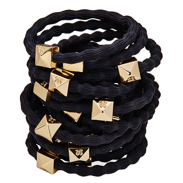 Black Gold Stud Pyramid Hairband