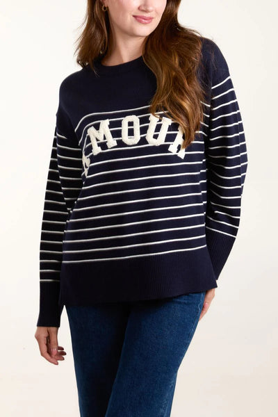 Amour Navy Jumper - More Sizes Available