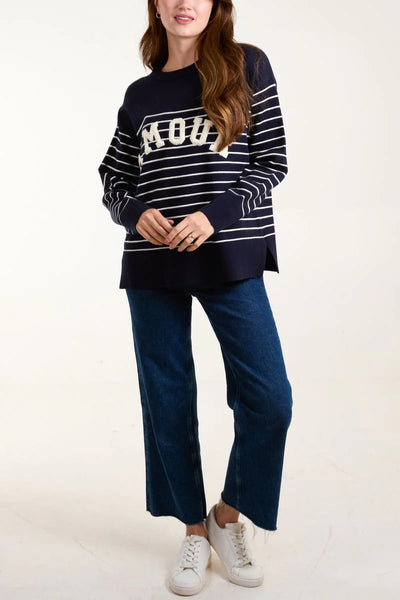 Amour Navy Jumper - More Sizes Available