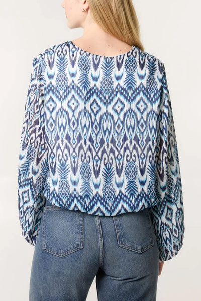 Aztec Print Blouse - More Sizes Available