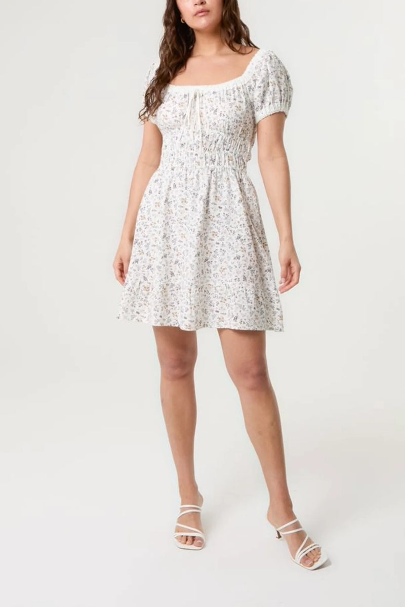 Grace Ditsy Floral Mini Dress - More Sizes Available