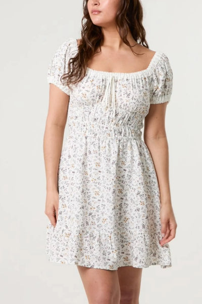 Grace Ditsy Floral Mini Dress - More Sizes Available