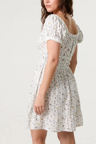 Grace Ditsy Floral Mini Dress - More Sizes Available