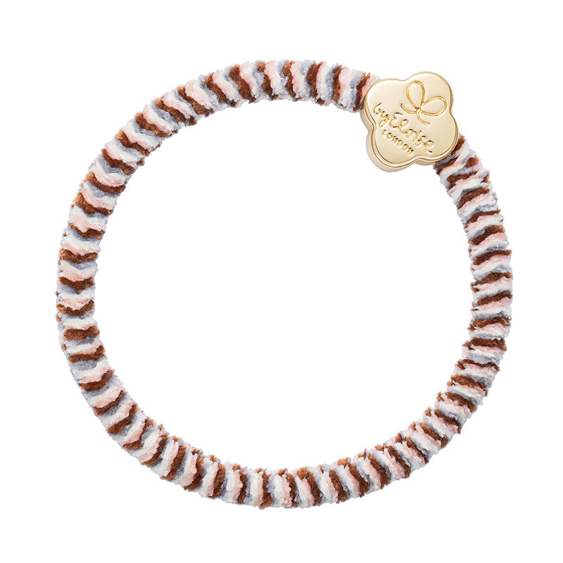 Soft Neutrals Velvet Gold Quatrefoil Hairband