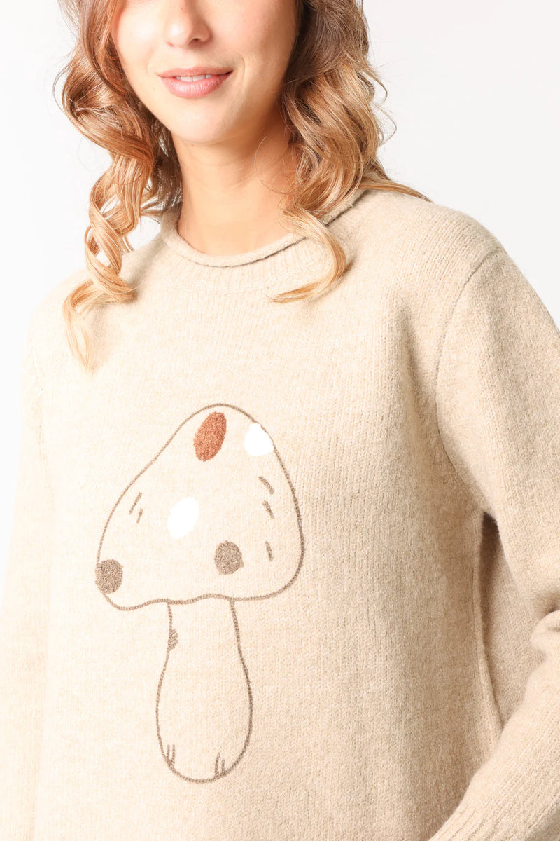 Mushroom Knit Jumper - More Sizes Available