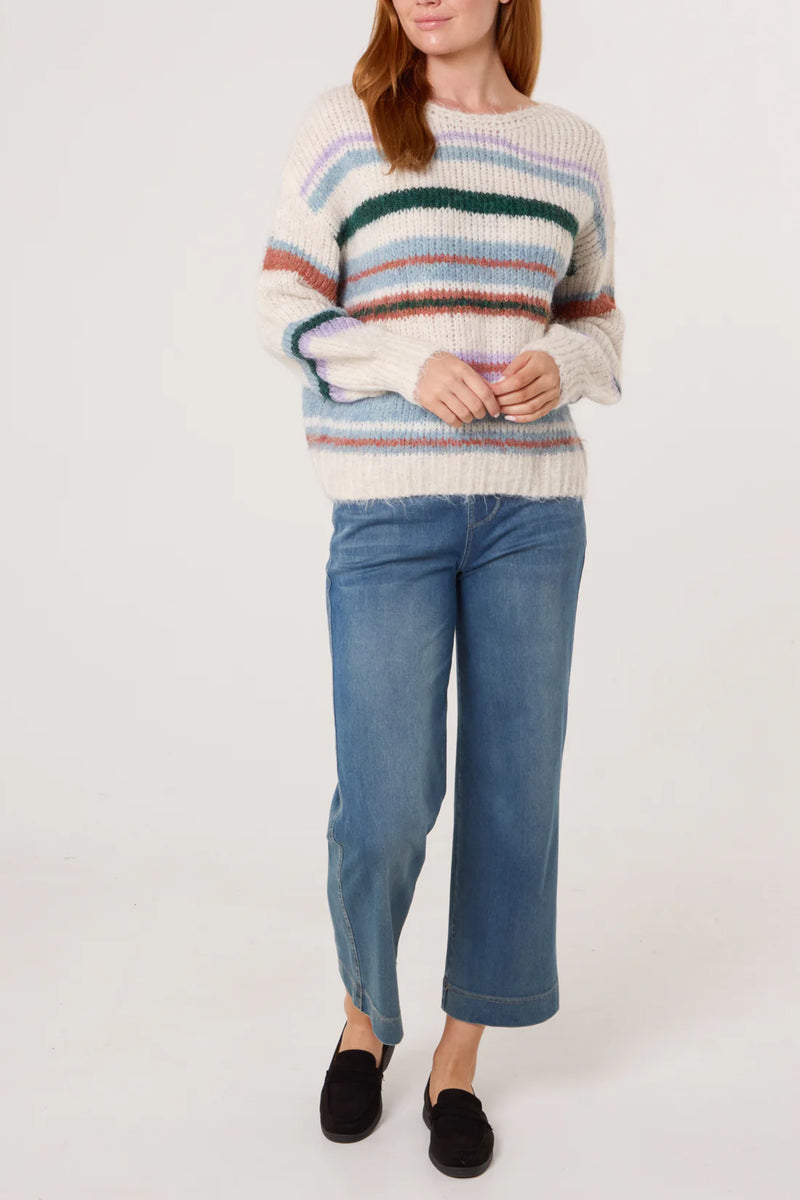 Alex Colourful Stripe Jumper - More Sizes Available