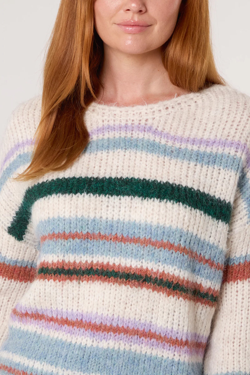Alex Colourful Stripe Jumper - More Sizes Available