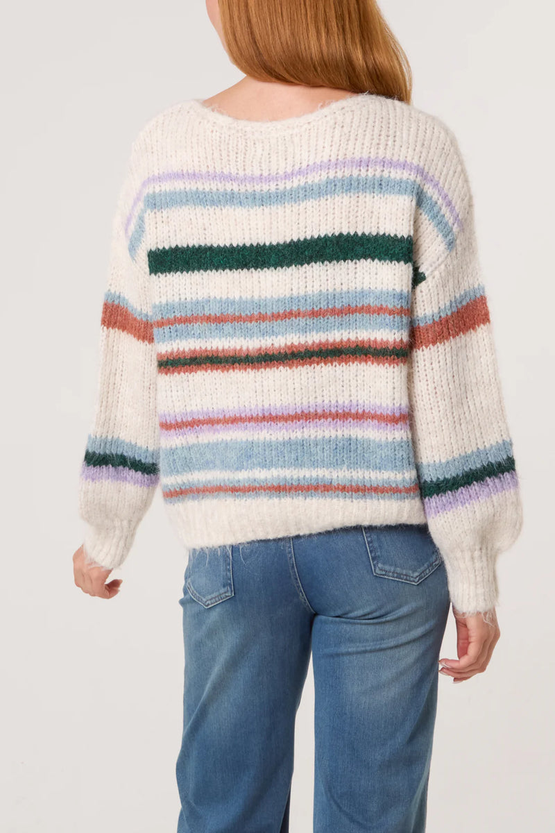 Alex Colourful Stripe Jumper - More Sizes Available