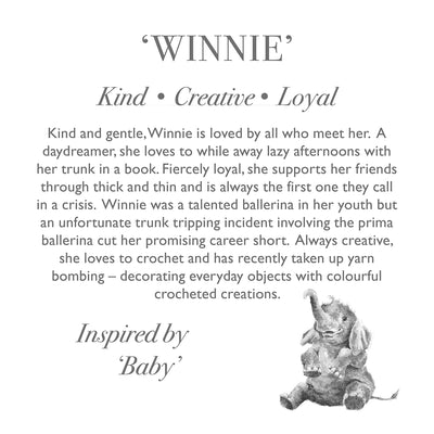 'Winnie' Elephant Plush Keyring