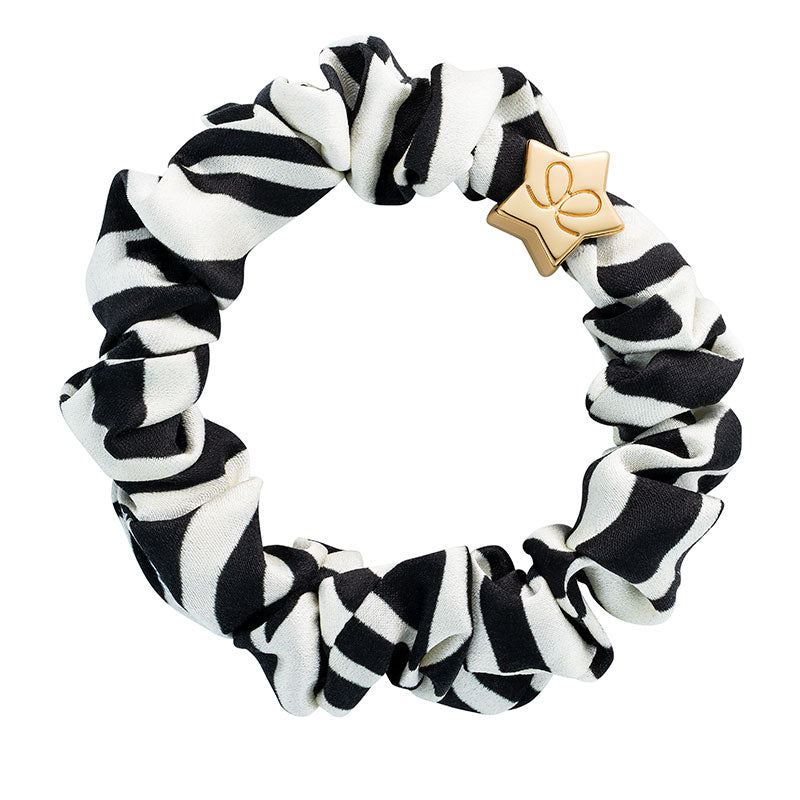 Zebra Print Silk Scrunchie Hairband